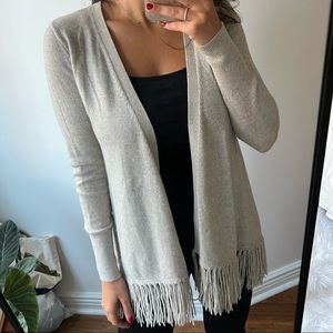 Cashmere fringe cardigan - soft and thin